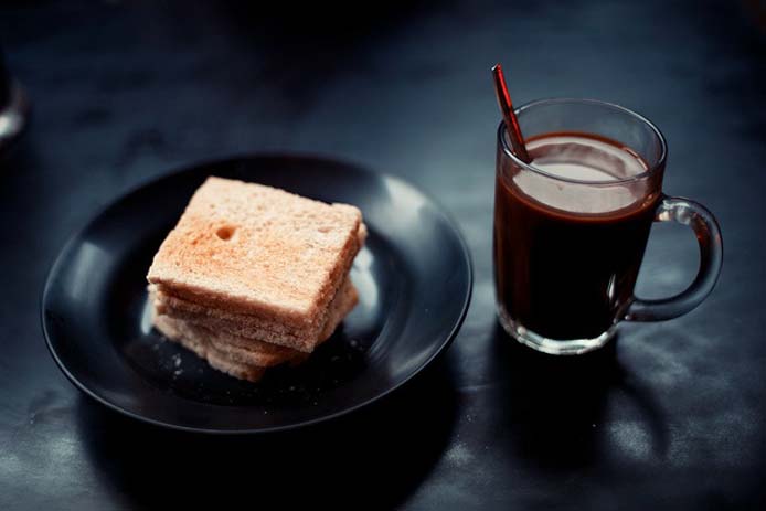 A cup of Kopi and Kaya Toast. Photo by Geraldine Lim, flickr
