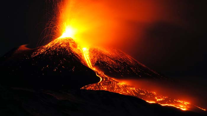 Lava eruption at Mount Etna in Siciliy, Italy. Photo by AP, via smh 