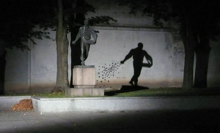 The Star Sower Monument in Lithuania only makes sense at night. Photo by Linda Chumbley, Pinterest