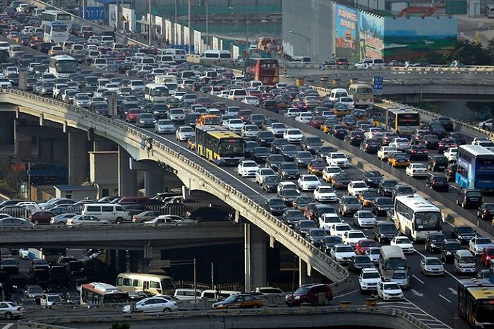 A photo of the world record traffic jam in August 2010 lasting for 10 days. Photo by unknown