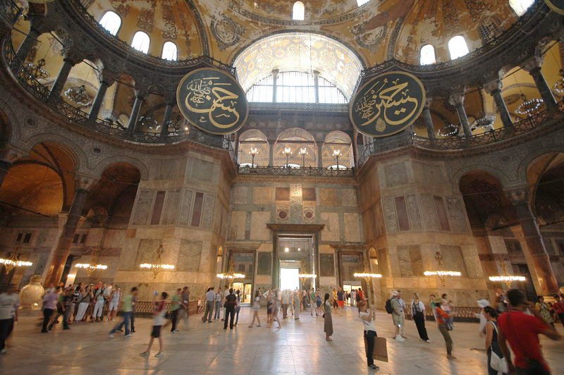 Inside the entrance of Hagia Sophia, Istanbul. Photo by livius.org