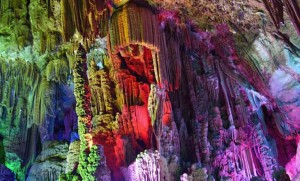 The Reed Flute Cave in China contains incredible stone pillars and rock formations. Photo by topAdvisor