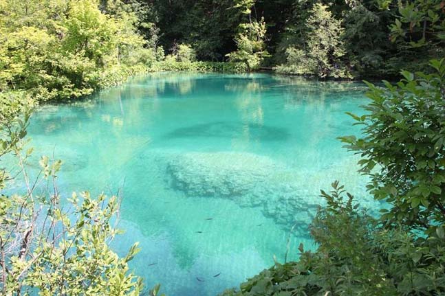 The Plitvice Lakes form a National Park which covers almost 300,000 square kilometres.