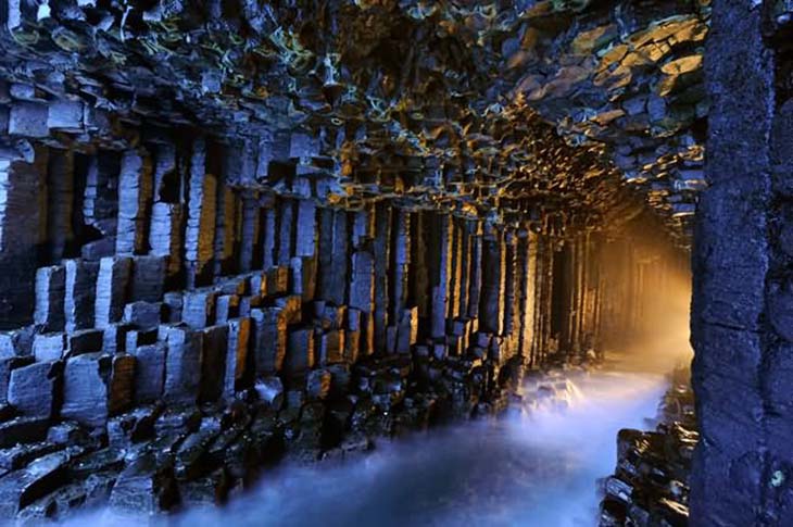 Inside Fingals Cave in Scotland. Photo by prafulla.net