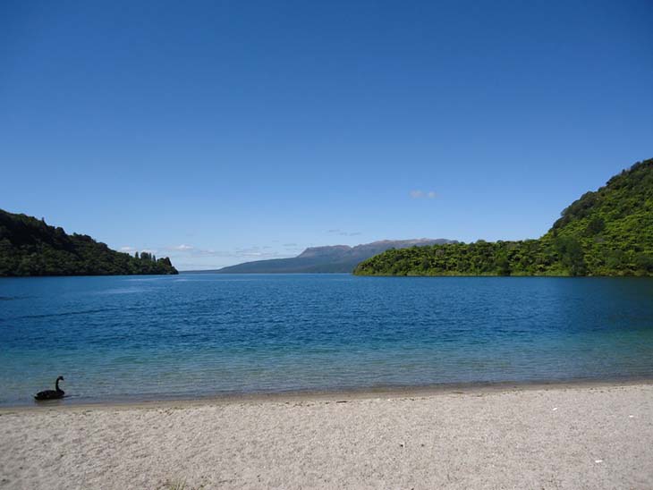 Lake Tarawera offers magnificent views of the mountain and more.