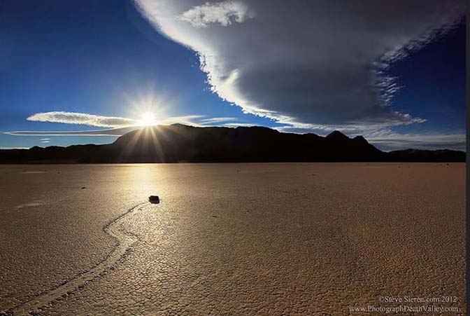 Moving rocks across the desert floor in Death Valley. Photo by Steve Sieren